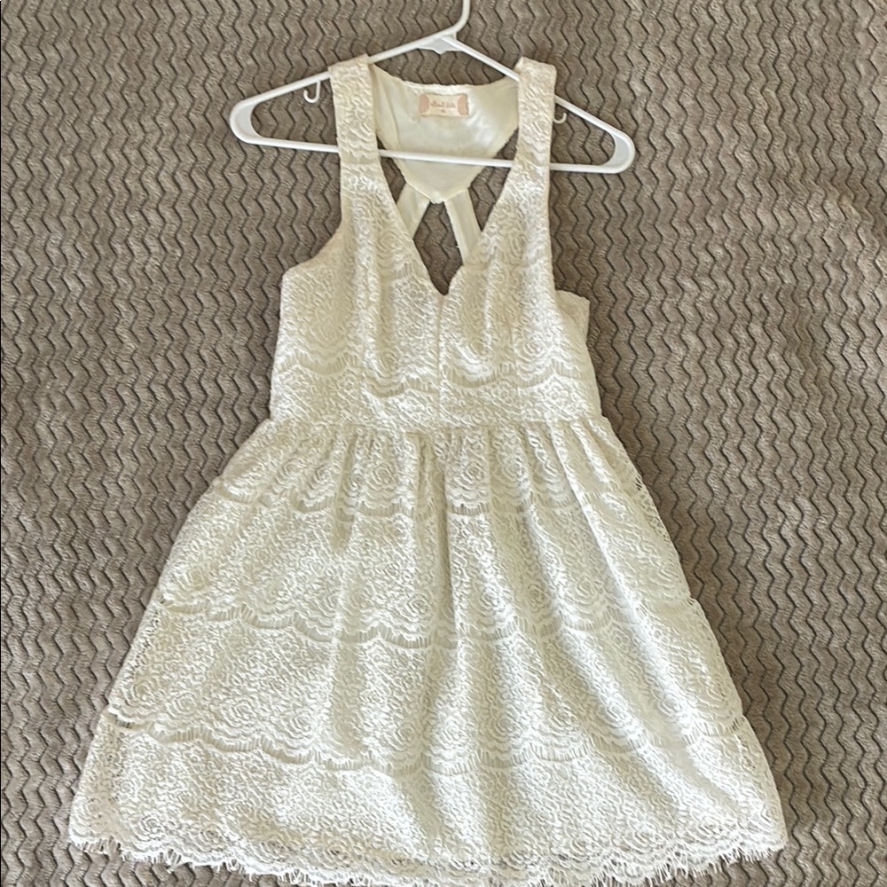 Altar'd State Cream Halter medium Sundress